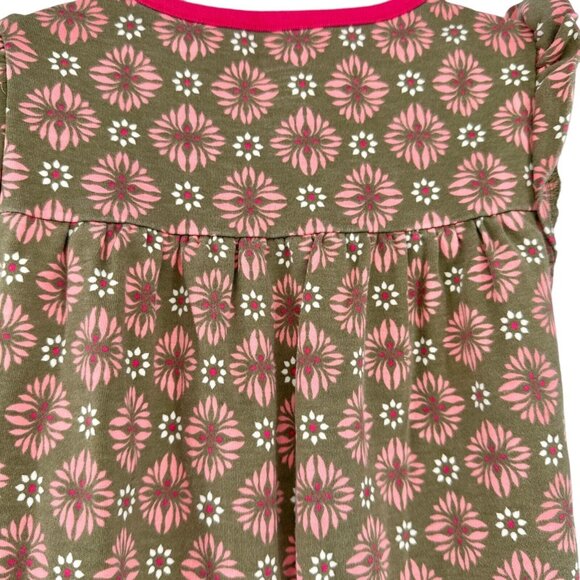 Girls Tea Sleeveless Floral Dress With Pink Trim & Pocket - Size 6 - Picture 7 of 7